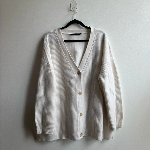 Jenni KaneCashmere Cocoon Cardigan (Ivory)